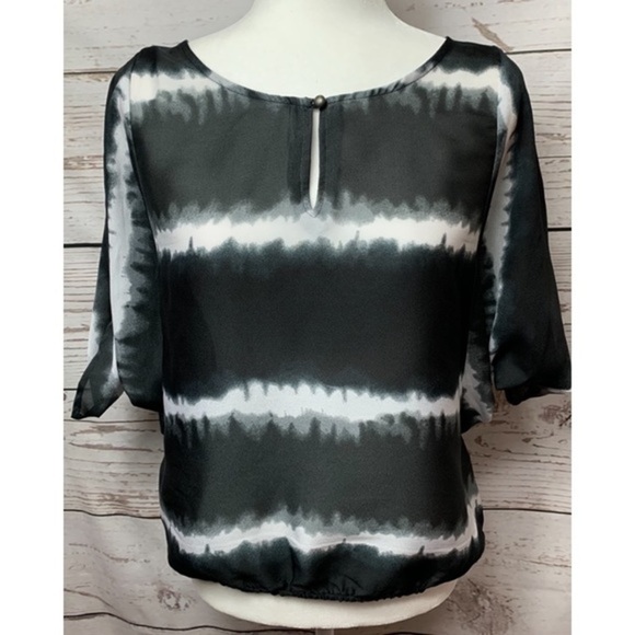NWOT Converse Black & White Tie-Dye Top Size Small - Picture 1 of 6